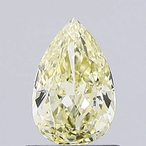 0.74ct PEAR Fancy Light Yellow VVS2 Coloured Lab diamond