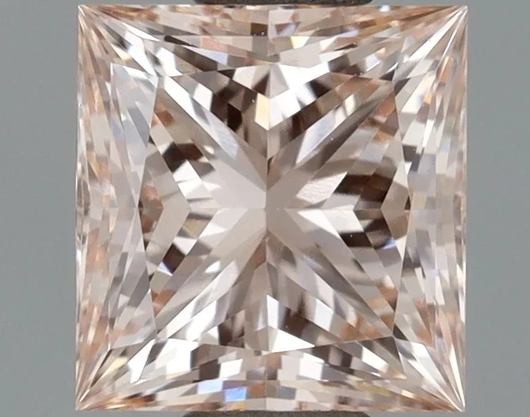 1.06ct PRINCESS Fancy Intense Pink VVS2 Coloured Lab diamond