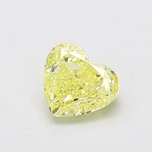 1.27ct HEART Fancy Intense Yellow VVS2 Coloured Lab diamond