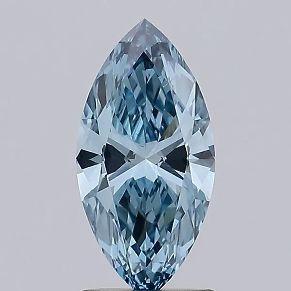 1.47ct MARQUISE Fancy Vivid Greenish Blue VS2 Coloured Lab diamond
