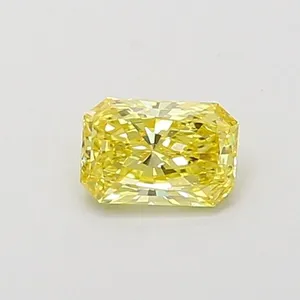 0.35ct RADIANT Fancy Intense Yellow VVS2 Coloured Lab diamond