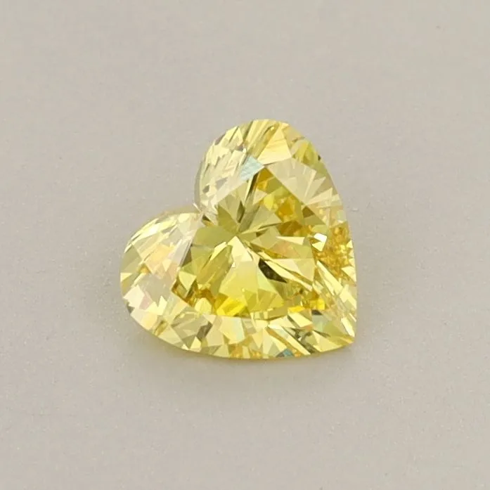 0.47ct PRINCESS Fancy Vivid Yellow VS1 Coloured Lab diamond