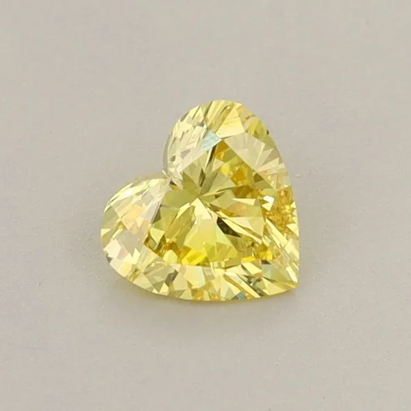 0.47ct PRINCESS Fancy Vivid Yellow VS1 Coloured Lab diamond