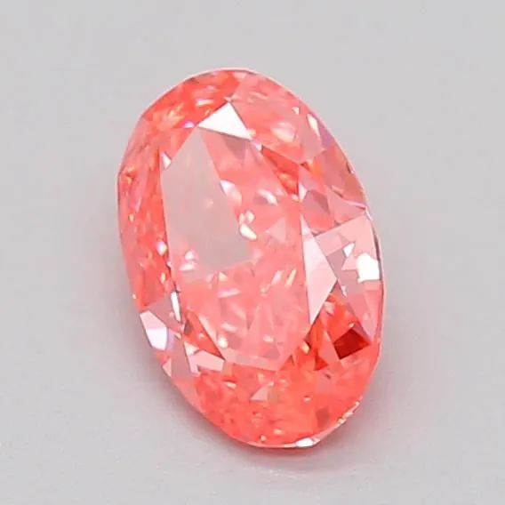 0.33ct OVAL Fancy Vivid Pink VVS2 Coloured Lab diamond