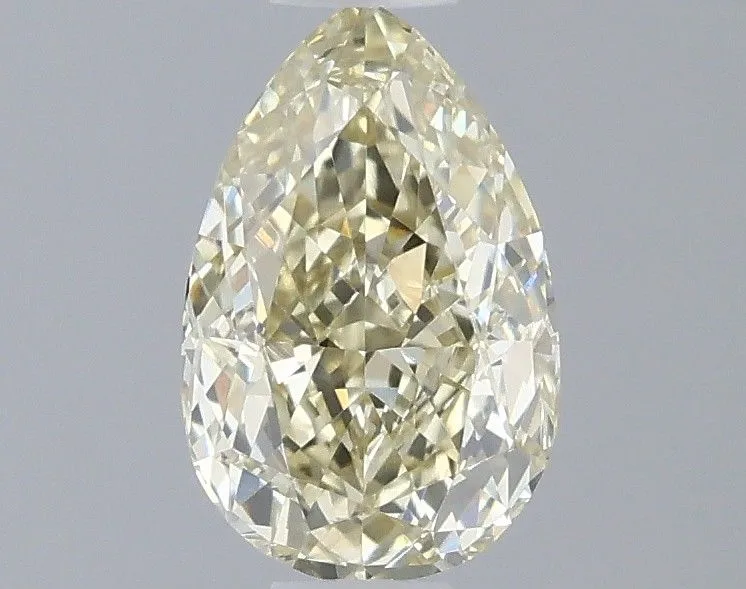 0.68ct PEAR Fancy Light Yellow VVS1 Coloured Lab diamond