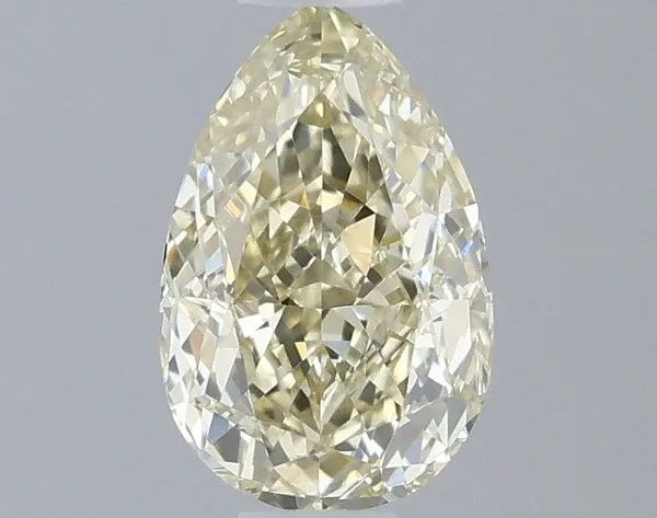 0.68ct PEAR Fancy Light Yellow VVS1 Coloured Lab diamond
