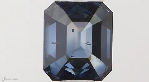 0.57ct EMERALD Fancy Deep Blue SI1 Coloured Lab diamond