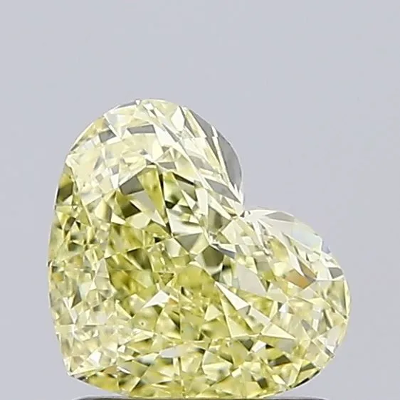 0.93ct HEART Fancy Yellow VS1 Coloured Lab diamond