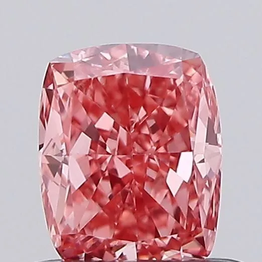 0.58ct CUSHION Fancy Vivid Pink VVS2 Coloured Lab diamond