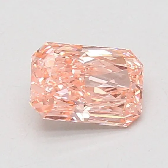 0.82ct RADIANT Fancy Vivid Pink VVS2 Coloured Lab diamond
