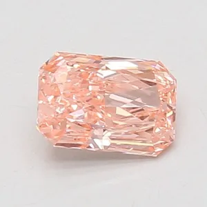 0.82ct RADIANT Fancy Vivid Pink VVS2 Coloured Lab diamond