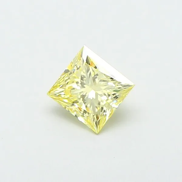 1.05ct PRINCESS Fancy Yellow VVS2 Coloured Lab diamond