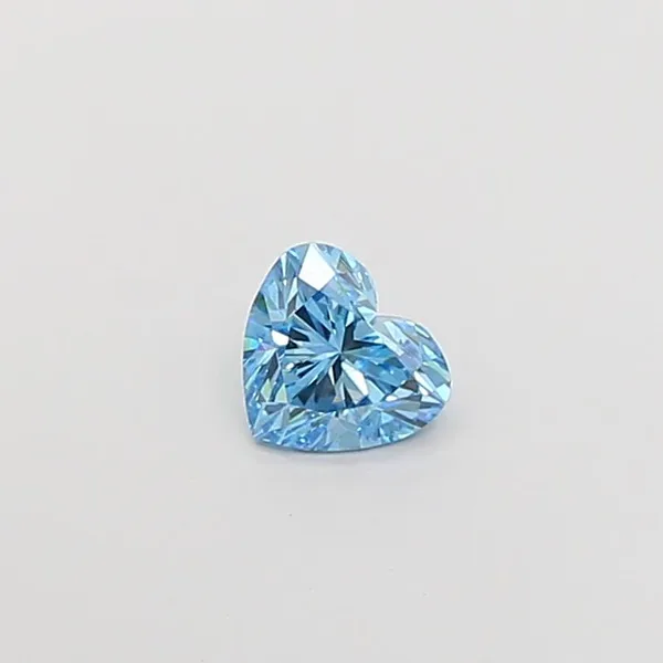 0.98ct HEART Fancy Vivid Blue VS2 Coloured Lab diamond