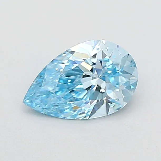 0.95ct PEAR Fancy Vivid Blue VVS2 Coloured Lab diamond