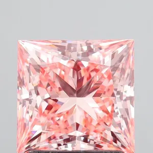 2.03ct PRINCESS Fancy Intense Pink VVS2 Coloured Lab diamond