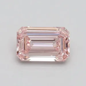 0.5ct EMERALD Fancy Pink VS2 Coloured Lab diamond