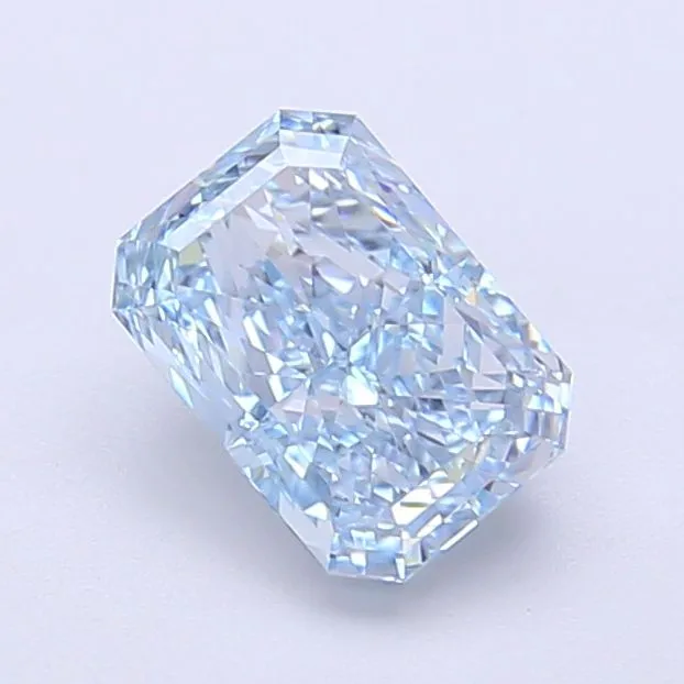 1.17ct RADIANT Fancy Vivid Blue VVS2 Coloured Lab diamond