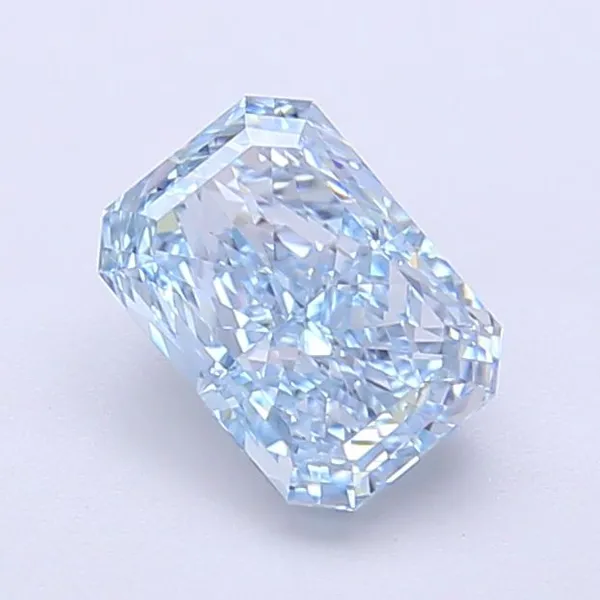 1.17ct RADIANT Fancy Vivid Blue VVS2 Coloured Lab diamond