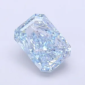 1.17ct RADIANT Fancy Vivid Blue VVS2 Coloured Lab diamond