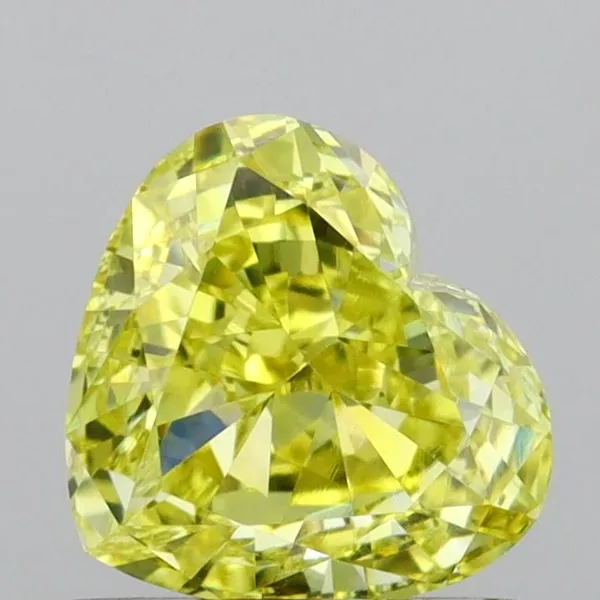 1.12ct HEART Fancy Intense Yellow VS1 Coloured Lab diamond