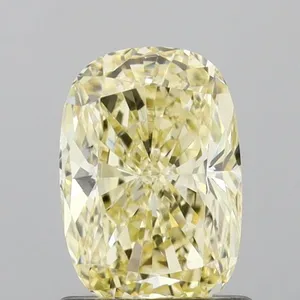 1.02ct CUSHION Fancy Yellow VS2 Coloured Lab diamond