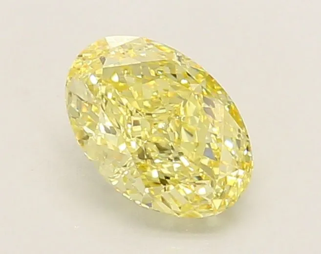 1.04ct OVAL Fancy Yellow VVS2 Coloured Lab diamond