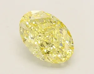 1.04ct OVAL Fancy Yellow VVS2 Coloured Lab diamond