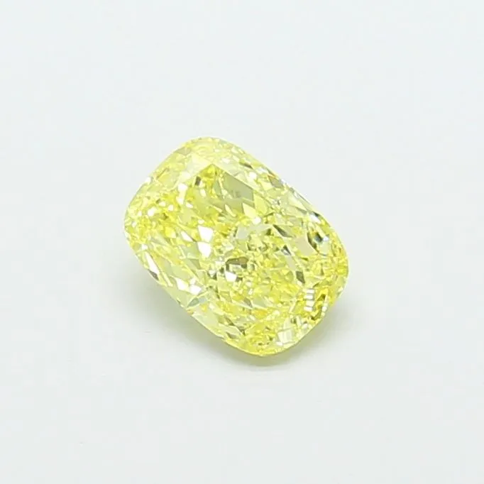 1.05ct CUSHION Fancy Intense Yellow VS1 Coloured Lab diamond