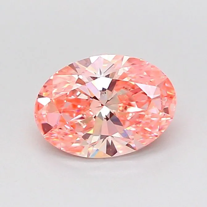 1.08ct OVAL Fancy Vivid Pink VVS2 Coloured Lab diamond