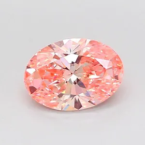 1.08ct OVAL Fancy Vivid Pink VVS2 Coloured Lab diamond