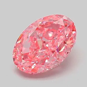 1.11ct OVAL Fancy Vivid Pink VVS2 Coloured Lab diamond