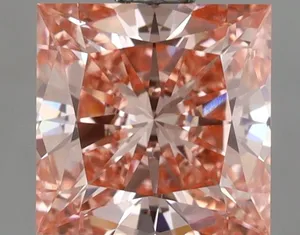 1.54ct PRINCESS Fancy Vivid Pink VVS2 Coloured Lab diamond