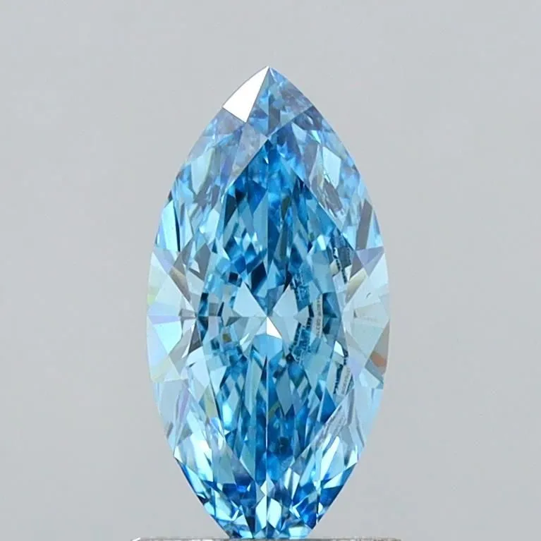 1.04ct MARQUISE Fancy Vivid Blue VVS2 Coloured Lab diamond