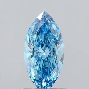 1.04ct MARQUISE Fancy Vivid Blue VVS2 Coloured Lab diamond