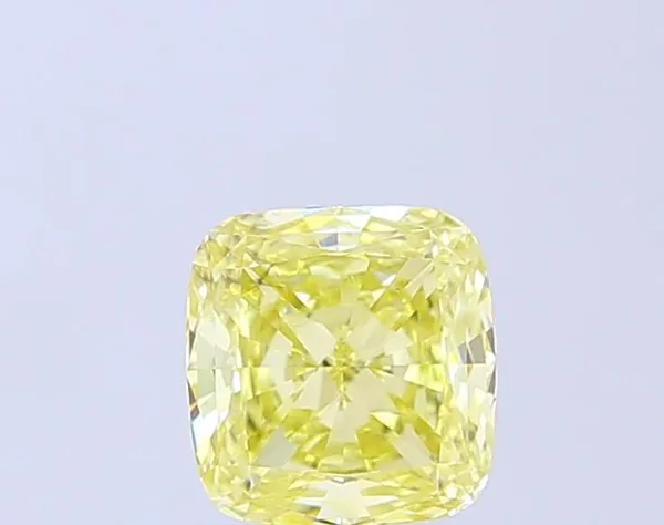 1.24ct CUSHION Fancy Yellow VS2 Coloured Lab diamond