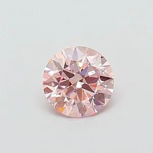 0.64ct ROUND Fancy Intense Pink VS2 Coloured Lab diamond