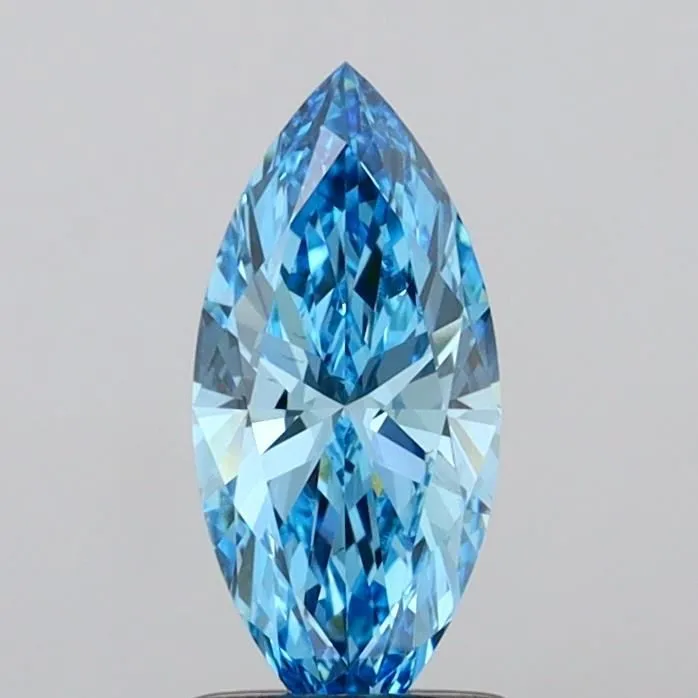 1.01ct MARQUISE Fancy Vivid Blue VVS2 Coloured Lab diamond