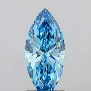 1.01ct MARQUISE Fancy Vivid Blue VVS2 Coloured Lab diamond