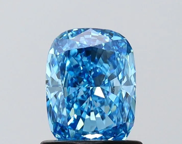 1.01ct CUSHION Fancy Vivid Blue VS1 Coloured Lab diamond