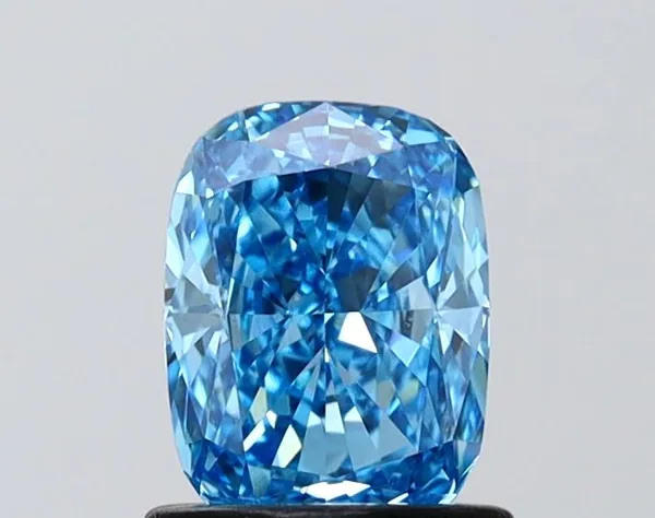 1.01ct CUSHION Fancy Vivid Blue VS1 Coloured Lab diamond