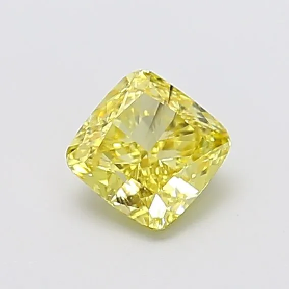 1.03ct CUSHION Fancy Intense Yellow SI1 Coloured Lab diamond