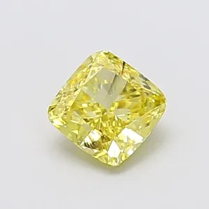 1.03ct CUSHION Fancy Intense Yellow SI1 Coloured Lab diamond