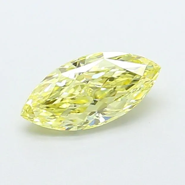 0.94ct MARQUISE Fancy Intense Yellow VVS2 Coloured Lab diamond