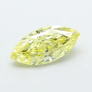 0.94ct MARQUISE Fancy Intense Yellow VVS2 Coloured Lab diamond