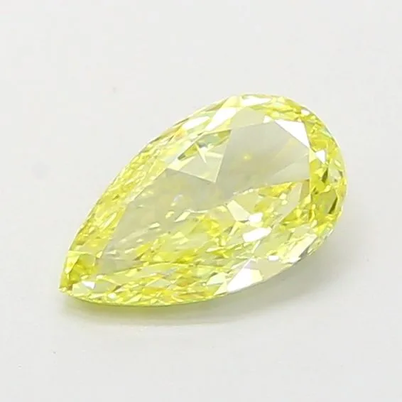 0.78ct PEAR Fancy Intense Yellow VS1 Coloured Lab diamond