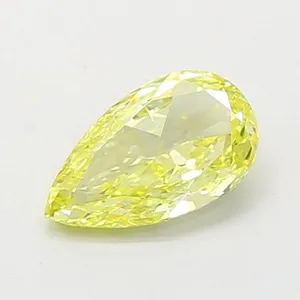 0.78ct PEAR Fancy Intense Yellow VS1 Coloured Lab diamond