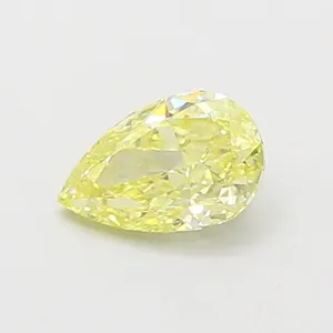 0.53ct PEAR Fancy Intense Yellow VS2 Coloured Lab diamond