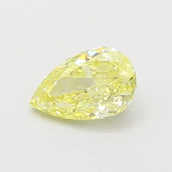 0.53ct PEAR Fancy Intense Yellow VS2 Coloured Lab diamond