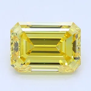 1.06ct EMERALD Fancy Vivid Yellow VS1 Coloured Lab diamond