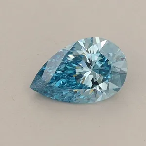 0.44ct PEAR Fancy Vivid Blue VS1 Coloured Lab diamond